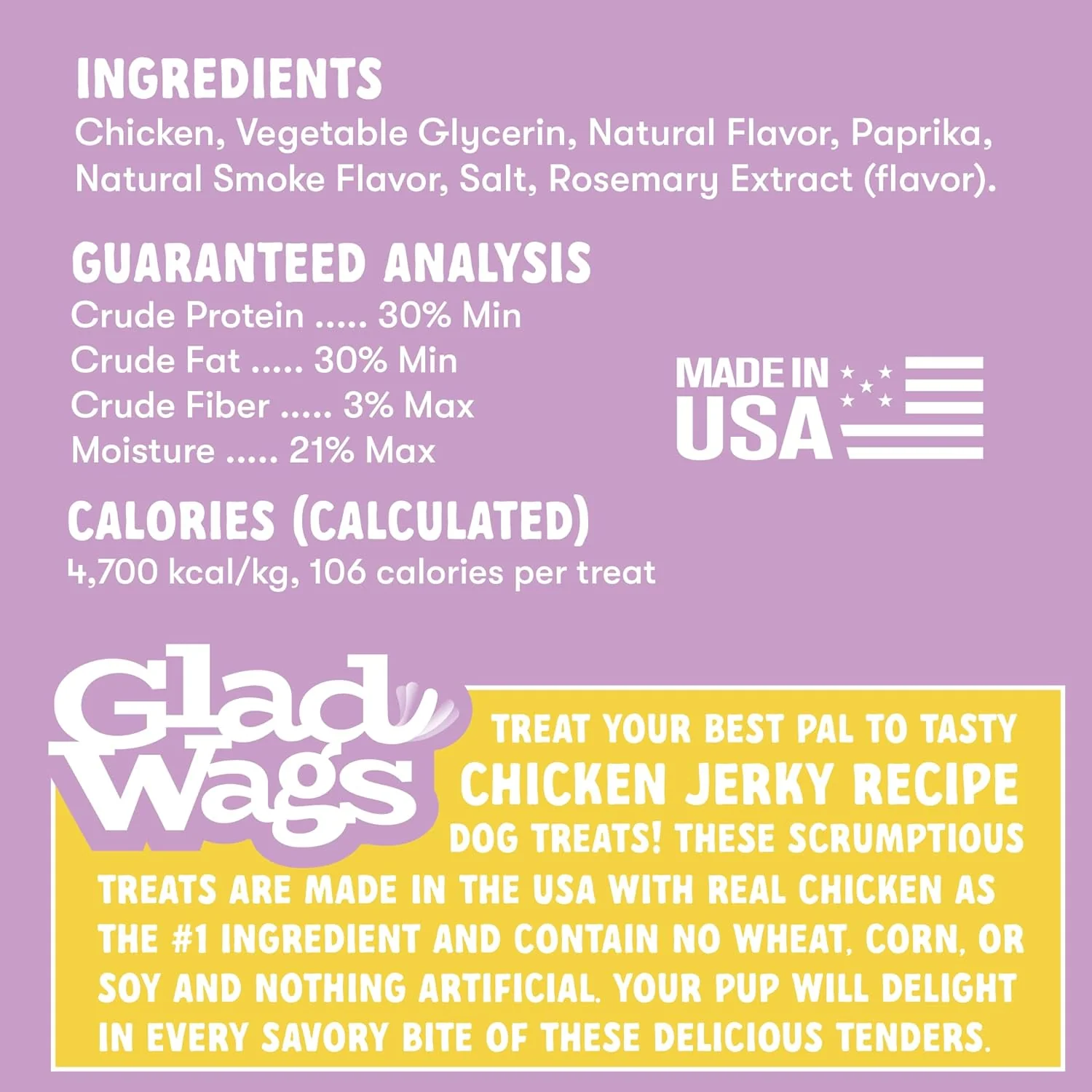 Disney Glad Wags Chicken Jerky Dog Treats – Real Chicken, Grain-Free, Healthy Soft Jerky Snacks, Made in USA - Image 5