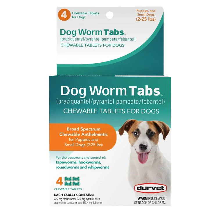 Durvet Dog Worm Tabs Chewable Tablets – Broad Spectrum Dewormer for Dogs - Image 2