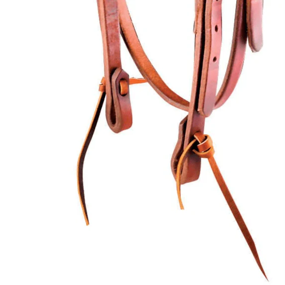 Jeffers "Dr. J" Harness Leather Amish Browband Headstall with Stainless Steel Hardware - Image 5