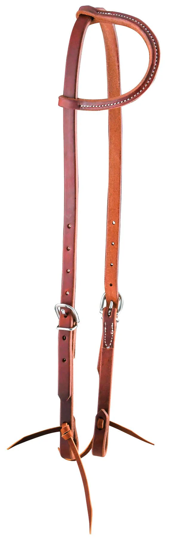 Jeffers "Dr. J" Harness Leather Amish Sliding Ear Headstall with Stainless Steel Hardware - Image 6