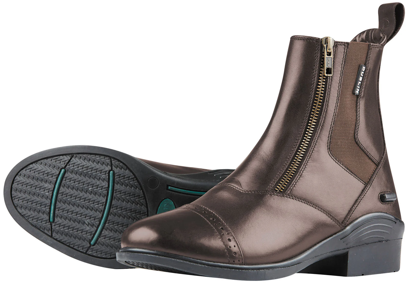 Dublin Evolution Double Zip Front Paddock Boots, Brown - Image 20