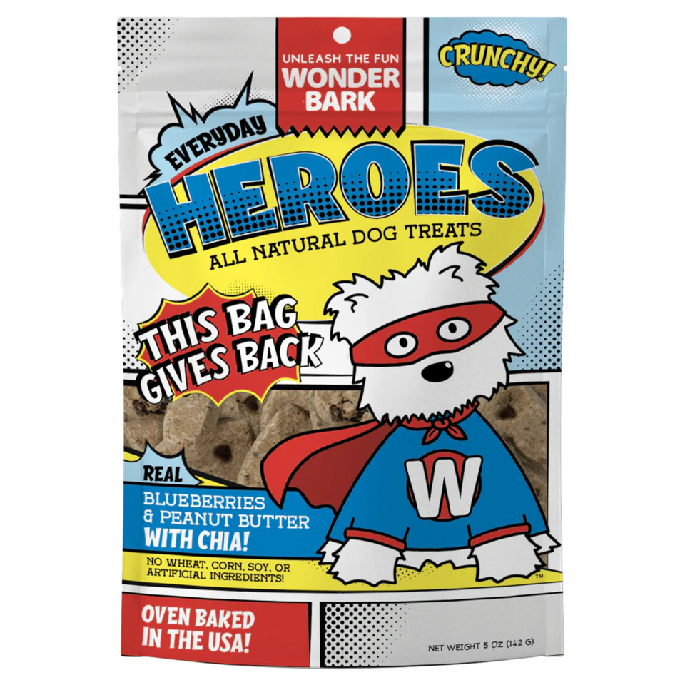 Everyday Heroes All Natural Crunchy Dog Treats – Healthy Grain-Free Small Batch Treats with Superfoods, Made in USA