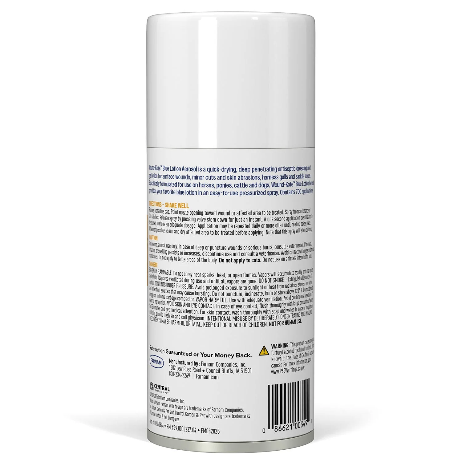Farnam Wound-Kote Blue Lotion Spray Wound Dressing, 7 oz - Image 2