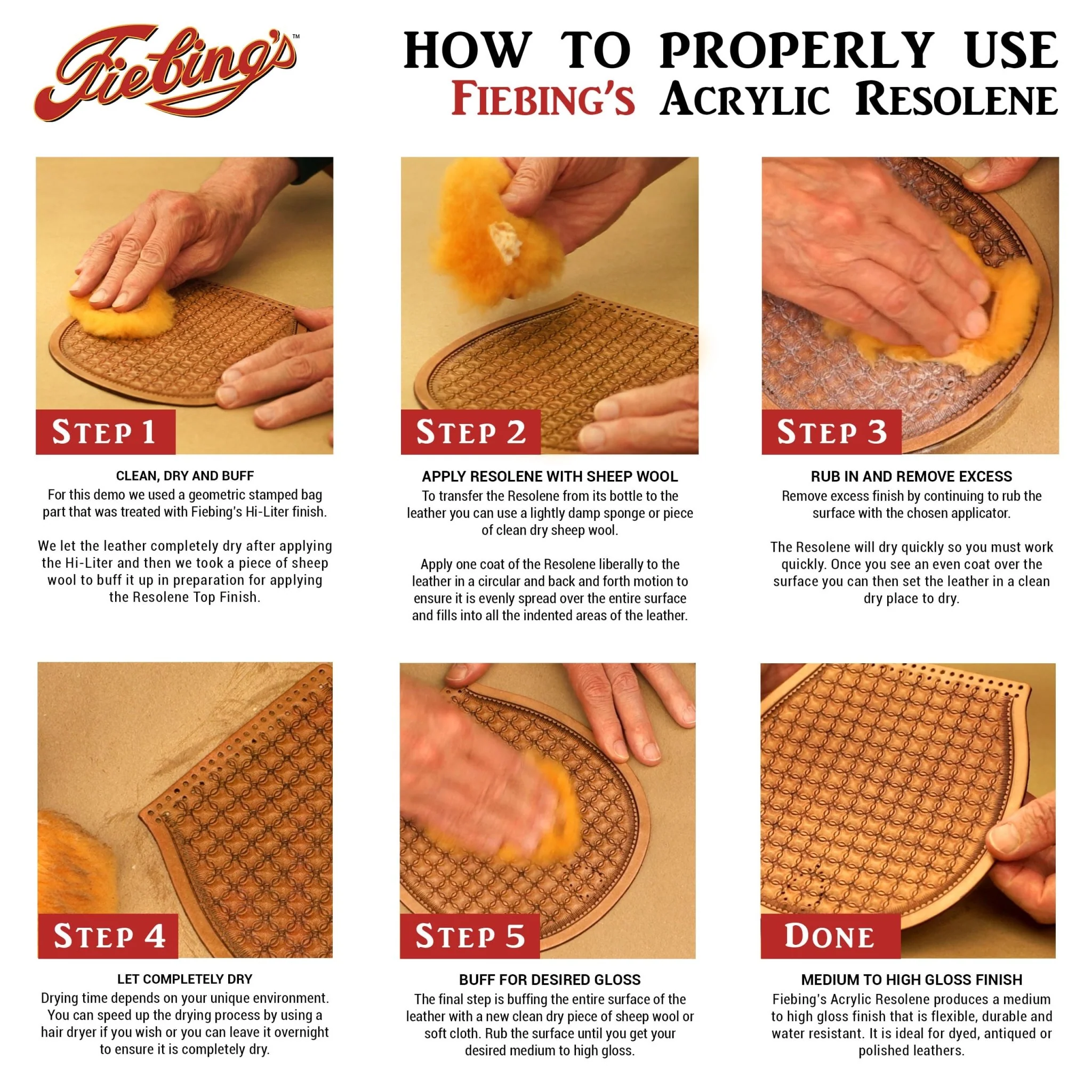 Fiebing’s Resolene Acrylic Leather Finish, 4 oz - Image 2