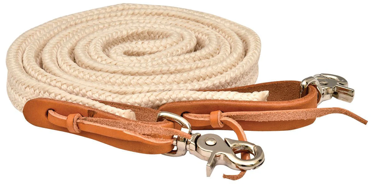 Mustang Flat Braided Poly Roping Rein, 1" x 7'