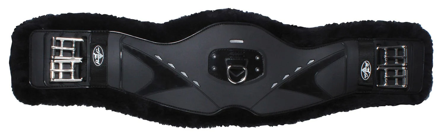 Professional's Choice Fleece Contoured Dressage Girth, Black - Image 12