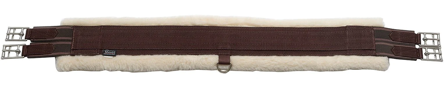 Arma Nylon Fleece Lined Girth for Horses, Brown - Image 11