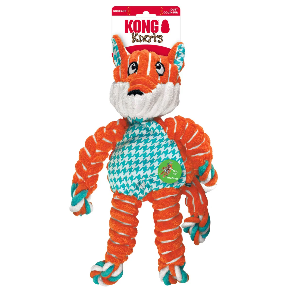 KONG Floppy Knots Plush Dog Toy with Internal Rope & Squeaker - Image 14