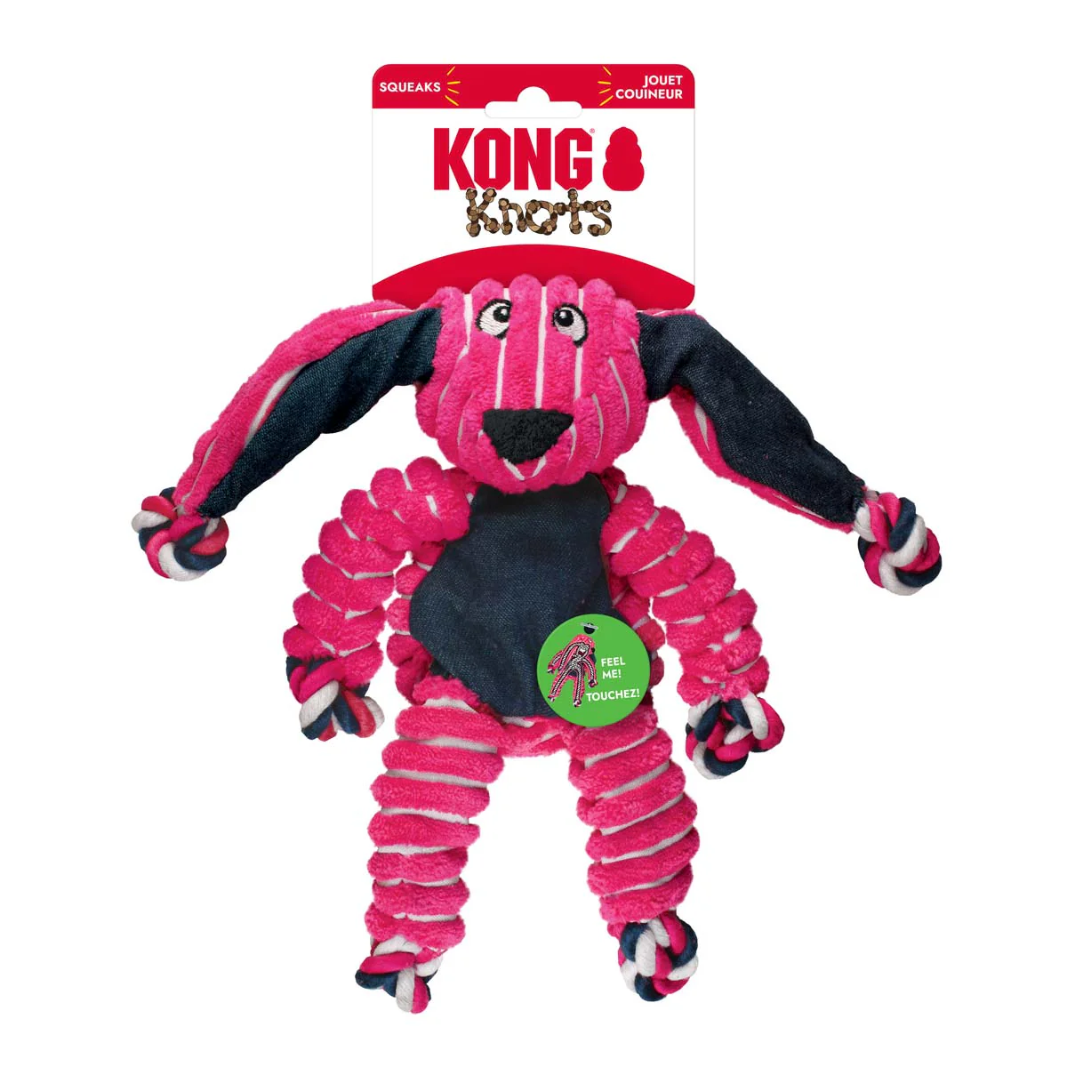 KONG Floppy Knots Plush Dog Toy with Internal Rope & Squeaker - Image 24