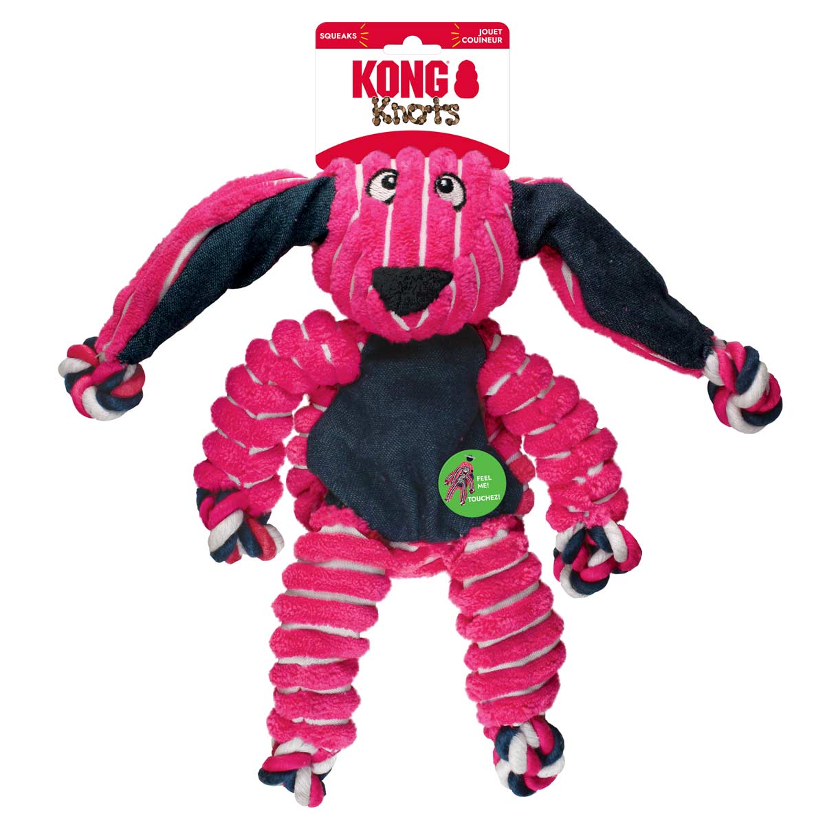 KONG Floppy Knots Plush Dog Toy with Internal Rope & Squeaker - Image 29