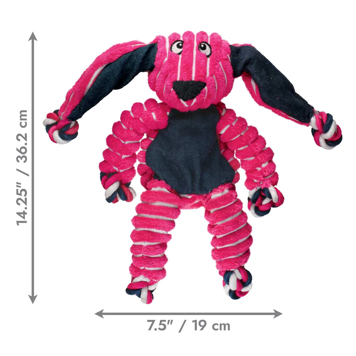 KONG Floppy Knots Plush Dog Toy with Internal Rope & Squeaker - Image 30