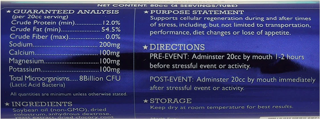 ForeRunner Equine Performance Paste, 80cc – Stamina, Electrolytes & Recovery Support - Image 3