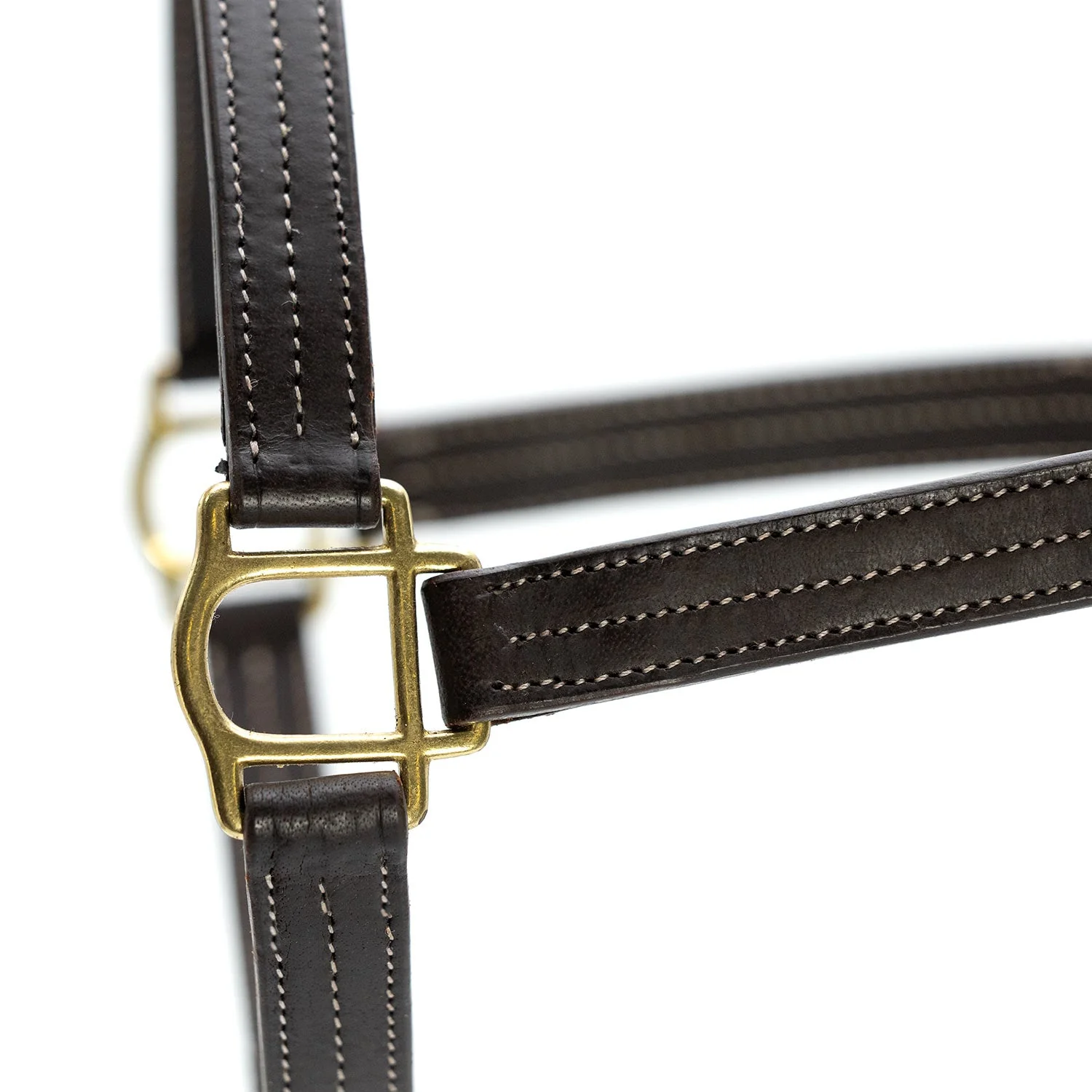 Jeffers Frankfort Triple Stitched Leather Horse Halter with Throat Snap, Adjustable, Breakaway-Ready, Premium Pre-Oiled Leather - Image 2