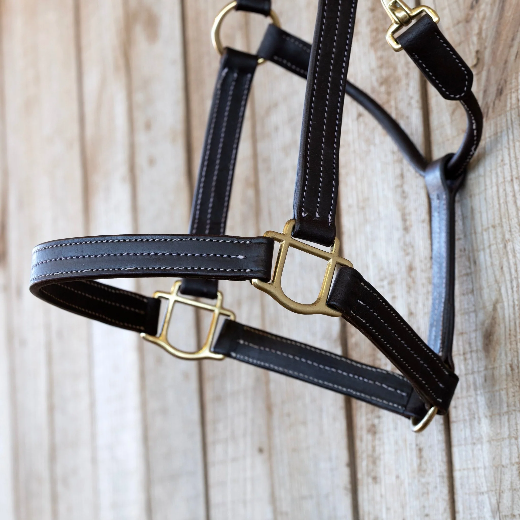 Jeffers Frankfort Triple Stitched Leather Horse Halter with Throat Snap, Adjustable, Breakaway-Ready, Premium Pre-Oiled Leather - Image 7