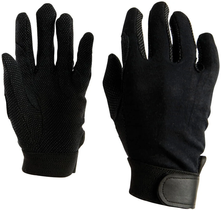 Weatherbeeta Good Hands Track Riding Gloves, Black, Pair - Image 2