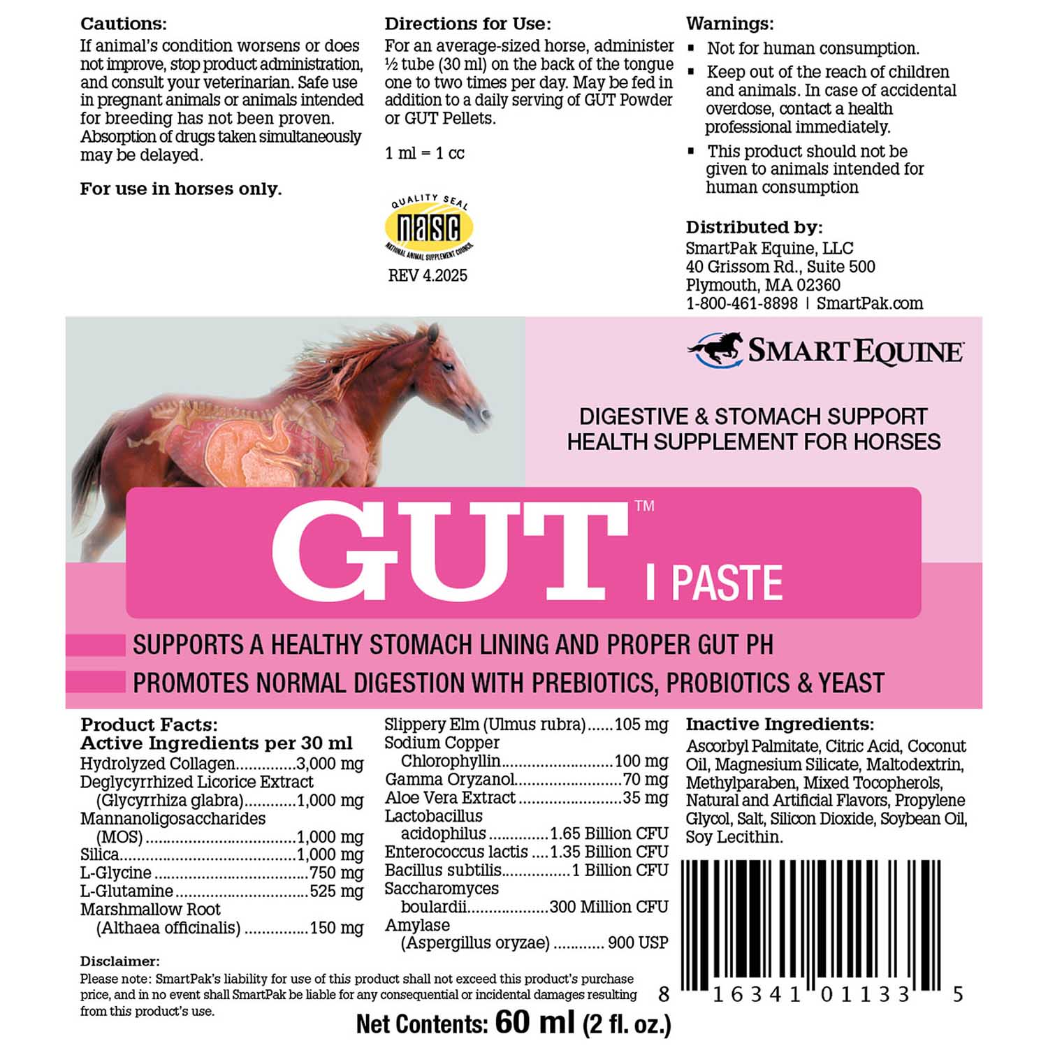 GUT Digestive Support for Horses, Paste - Image 2