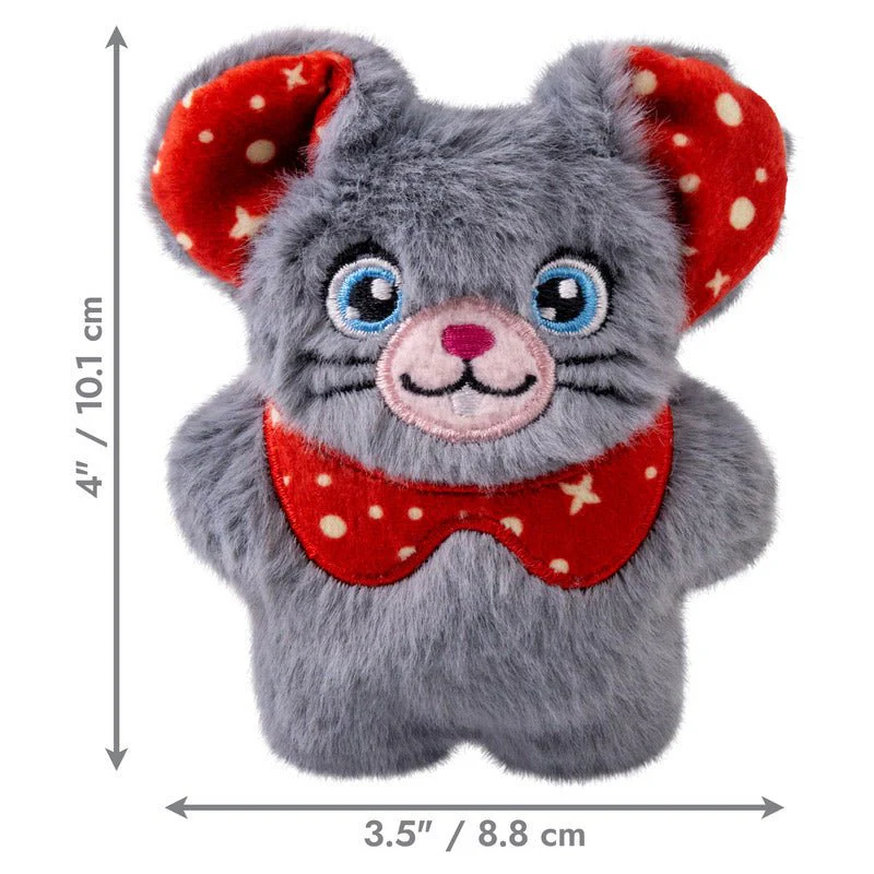 KONG Holiday Cat Snuzzles Mouse Plush Catnip Cat Toy, Assorted Colors - Image 7