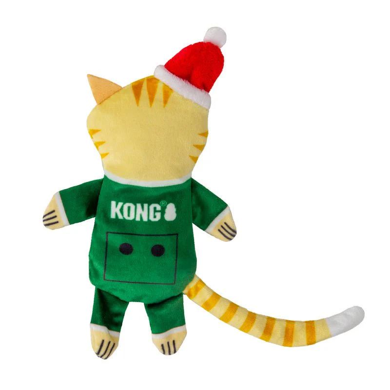 KONG Holiday Plush Pull-A-Partz™ Present Cat Toy, Assorted Colors - Image 3