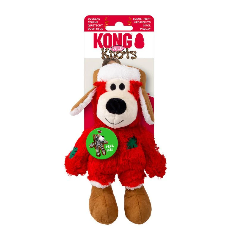 KONG Holiday Plush Wild Knots Bear Dog Toy, Assorted Colors - Image 15