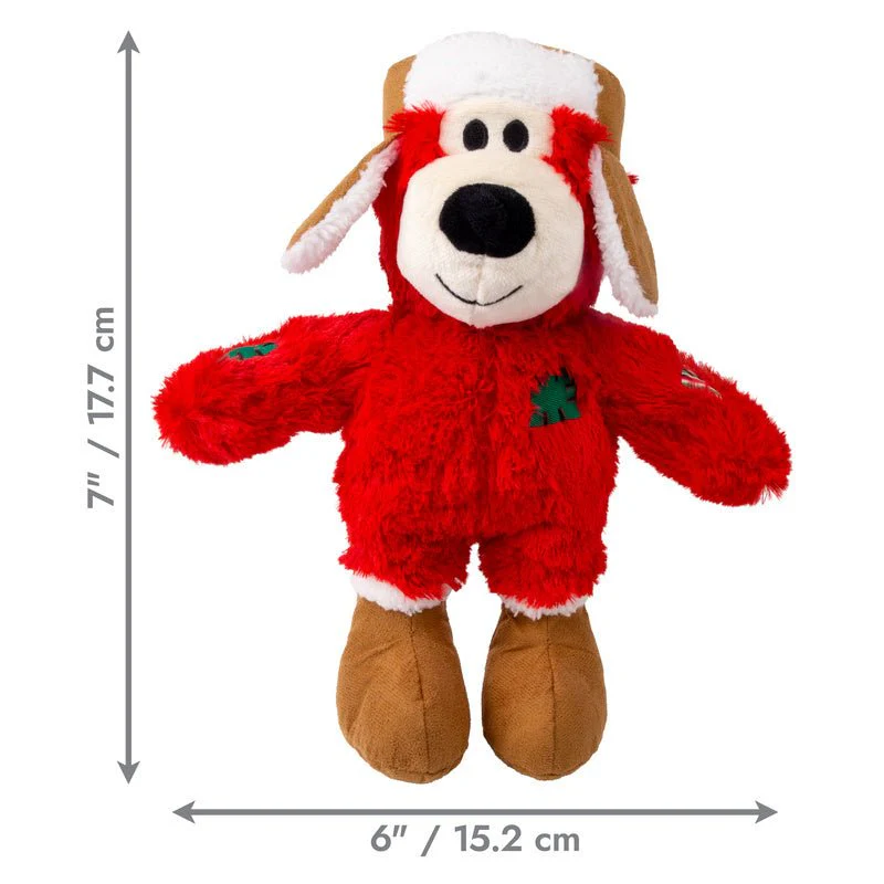 KONG Holiday Plush Wild Knots Bear Dog Toy, Assorted Colors - Image 17