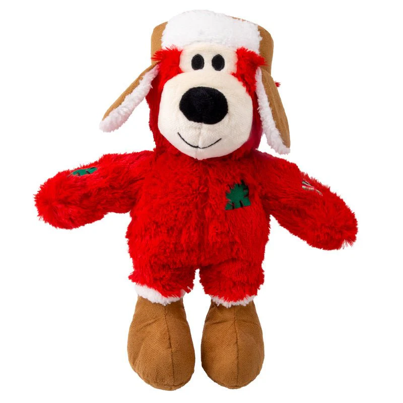KONG Holiday Plush Wild Knots Bear Dog Toy, Assorted Colors - Image 2