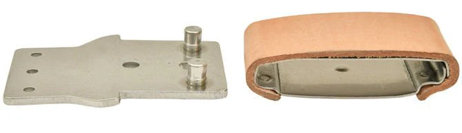 Leather Covered Blevins Buckles, Pair - Image 3
