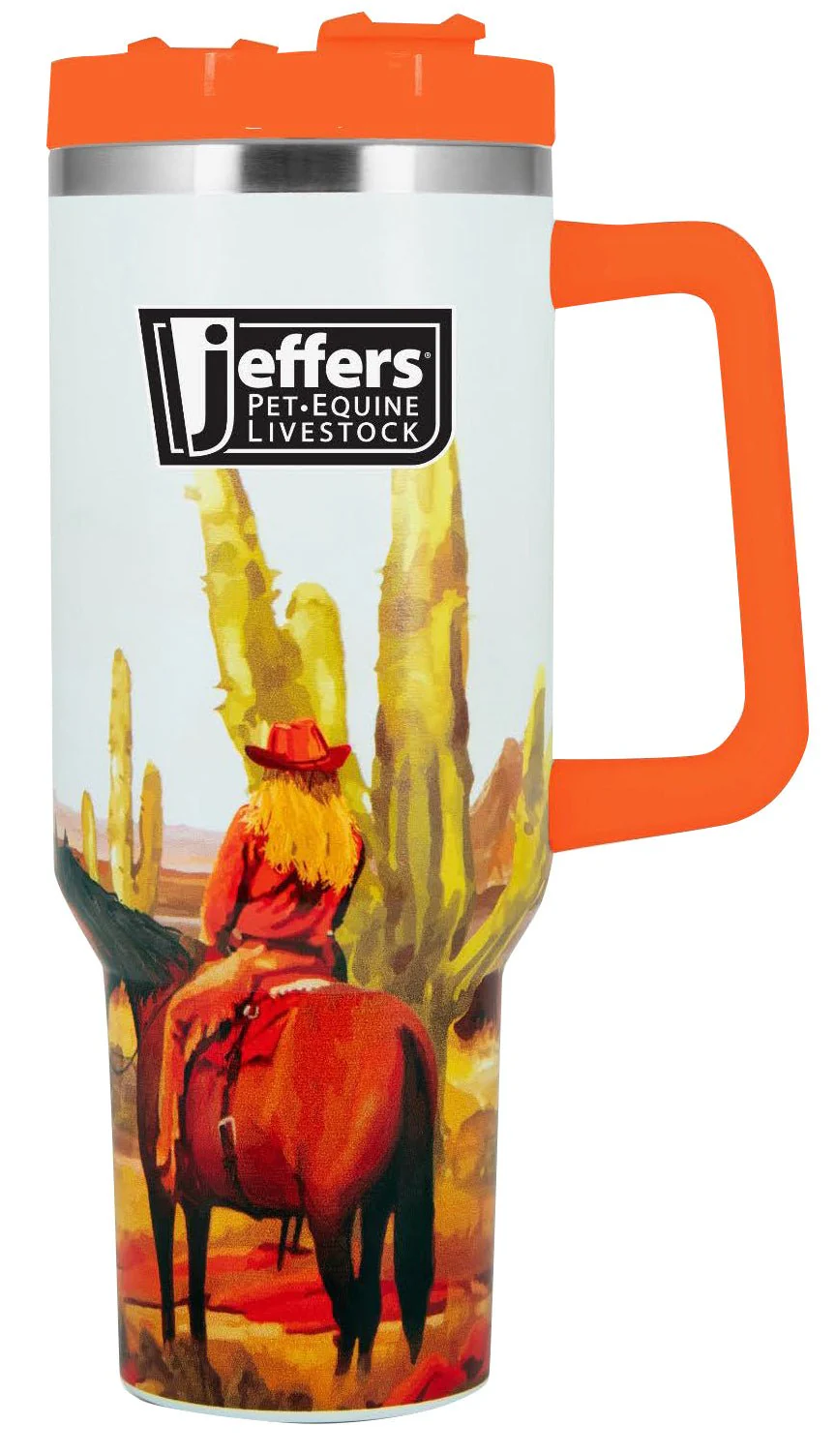 Jeffers Expression Stainless Steel Lidded Tumbler with Handle, 40 oz (Straw Included) - Image 5
