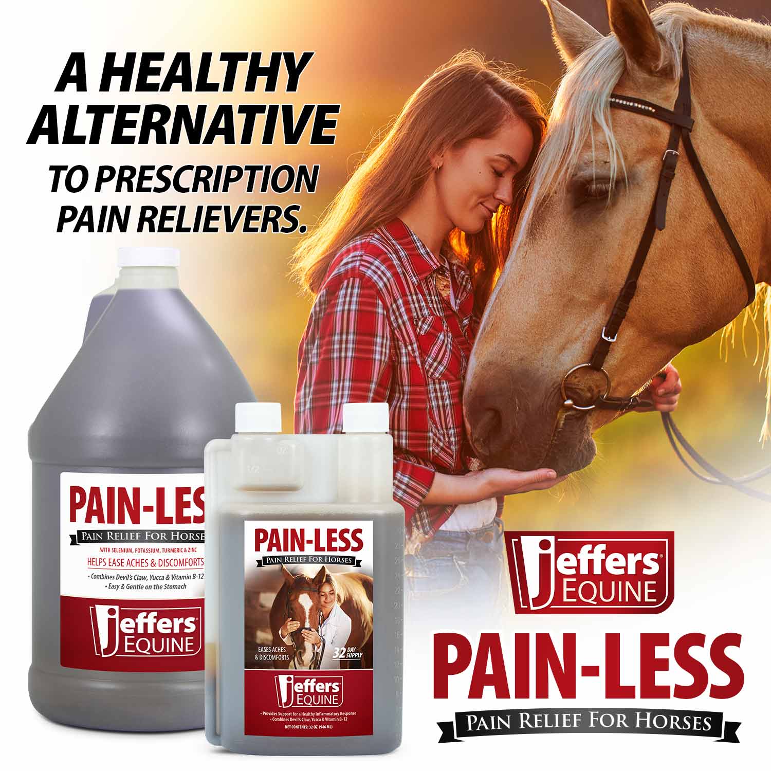 Jeffers Pain-Less Pain Relief Liquid for Horses - Image 3