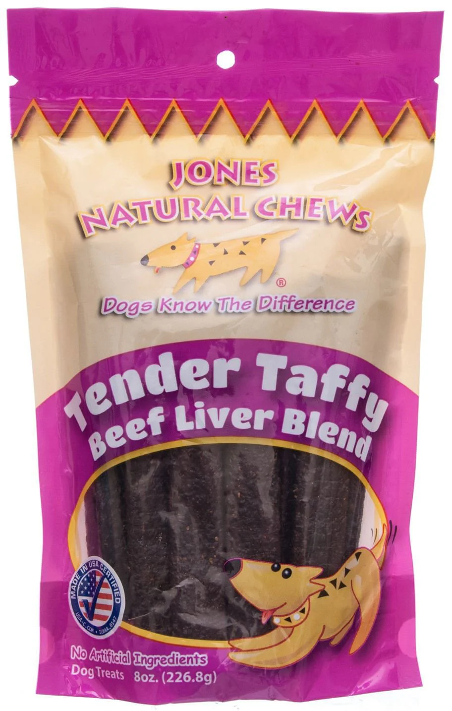 Jones Tender Taffy Dog Chew Treat Beef Liver Blend, 8 oz