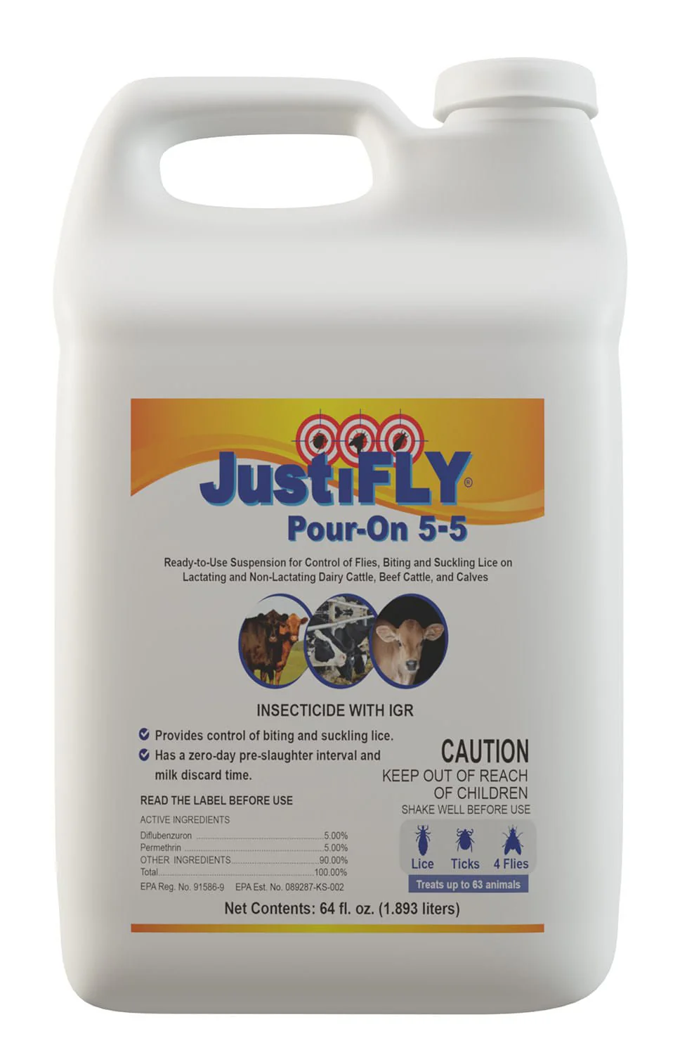 JustiFly Pour-On 5/5 Suspension for Cattle – Ready-to-Use Pour-On Parasite Control - Image 3