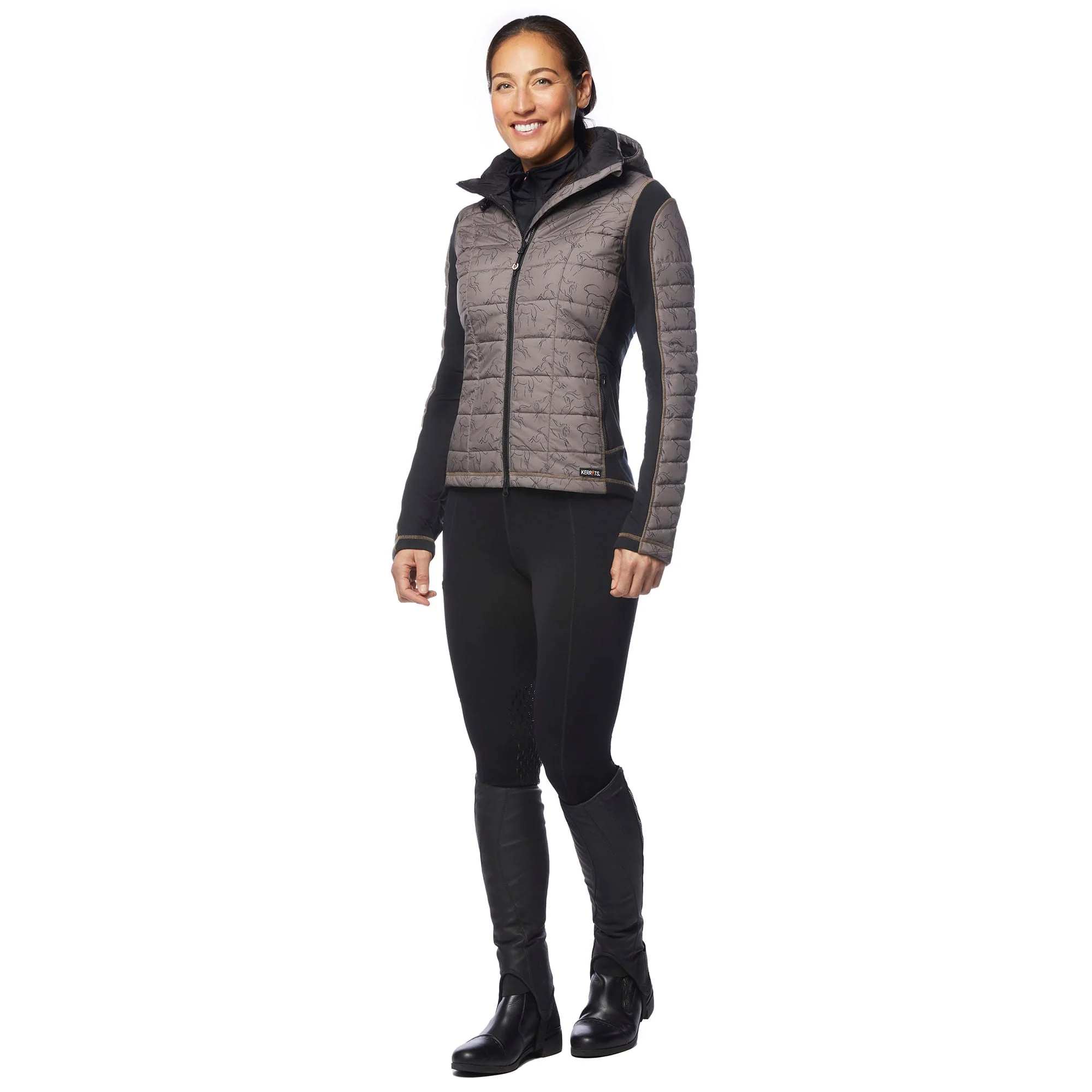 Kerrits Women's Heads Up Winter Whinnies Quilted Riding Jacket - Image 6