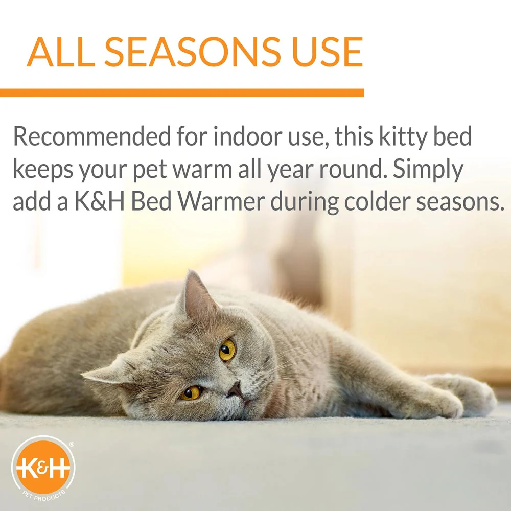 K&H Amazin’ Thermo-Kitty Pad Heated Cat Bed – Indoor Cat Warming Pad with 4-Watt Removable Heater, Machine Washable - Image 3