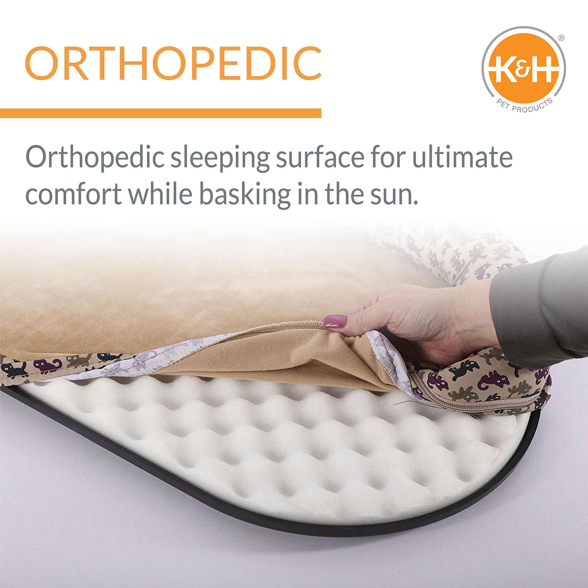 K&H Pet Products Deluxe Kitty Sill with Removable Bolster - Image 3