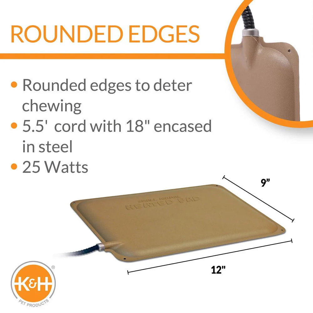 K&H Extreme Weather Kitty Pad – Outdoor Heated Cat Pad, Low-Wattage, Thermostatically Controlled, Energy-Efficient - Image 2