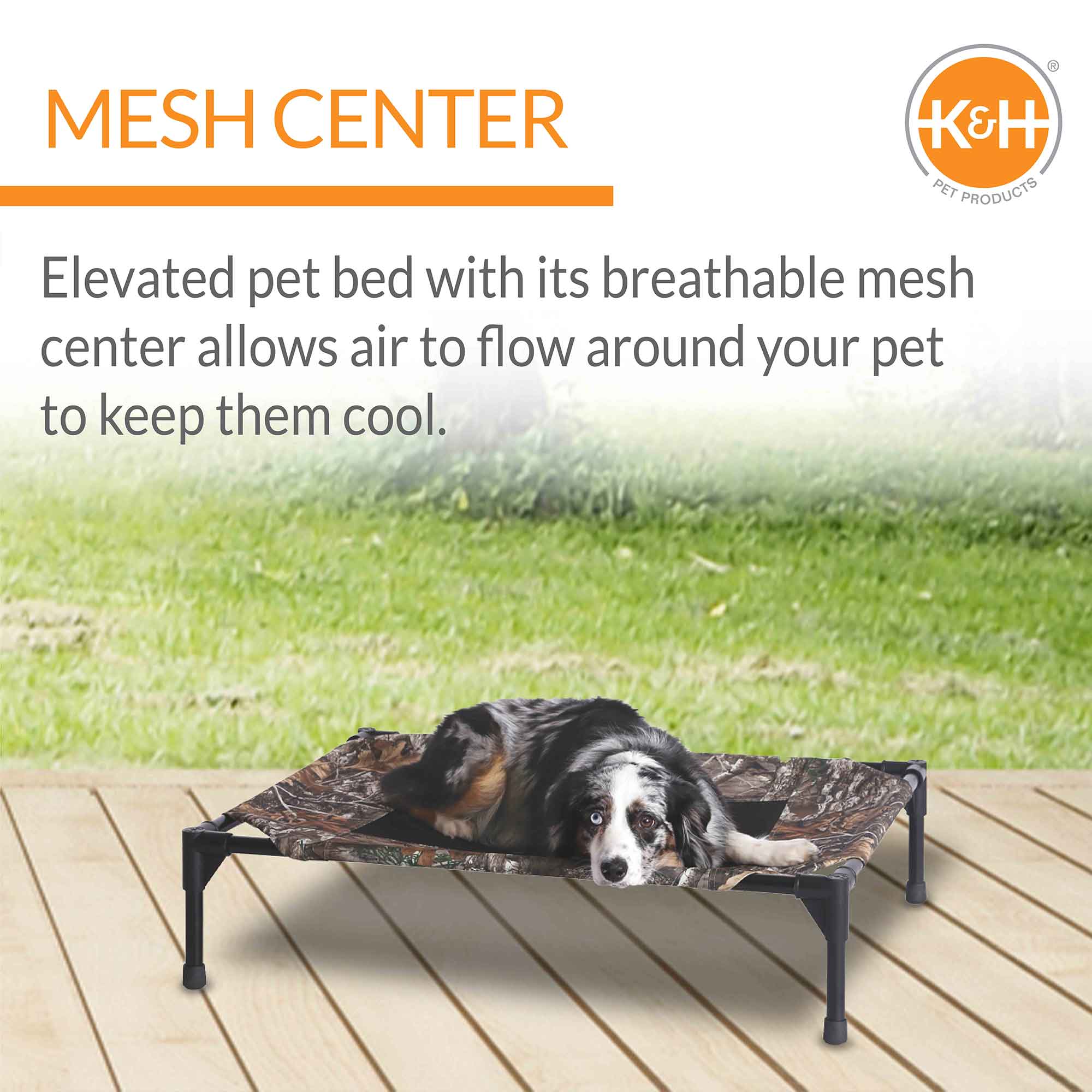 K&H Pet Products Original Pet Cot Elevated Dog Bed, Realtree Edge - Image 4