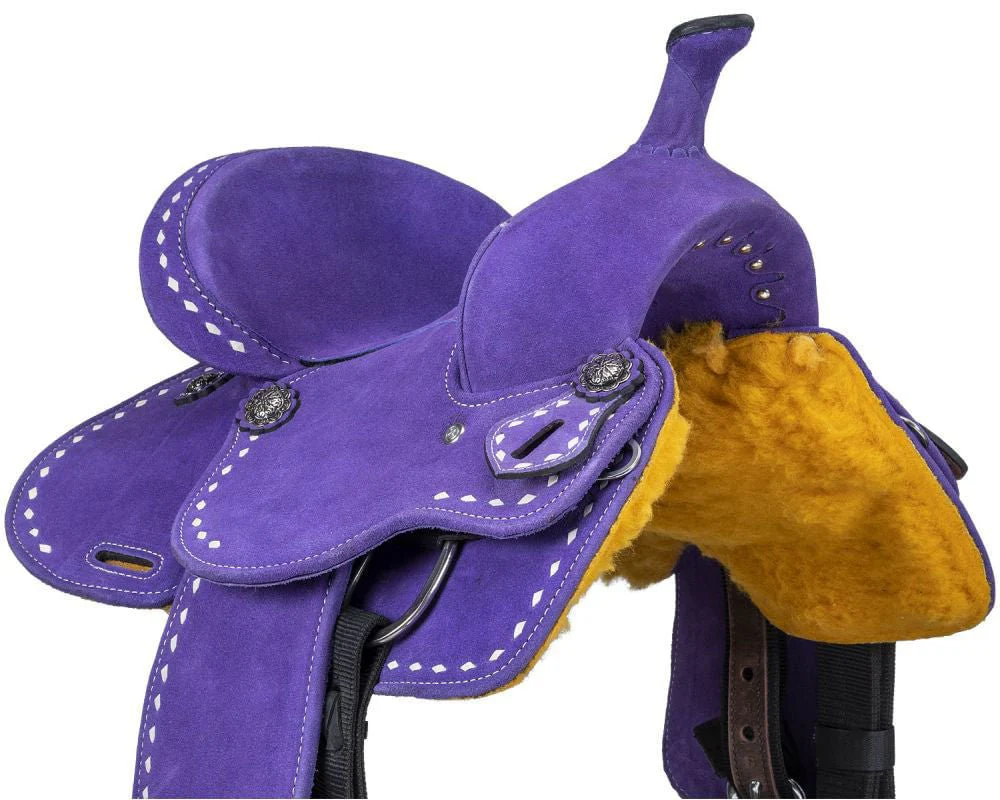 King Series Stratford Suede Barrel Saddle - Image 3