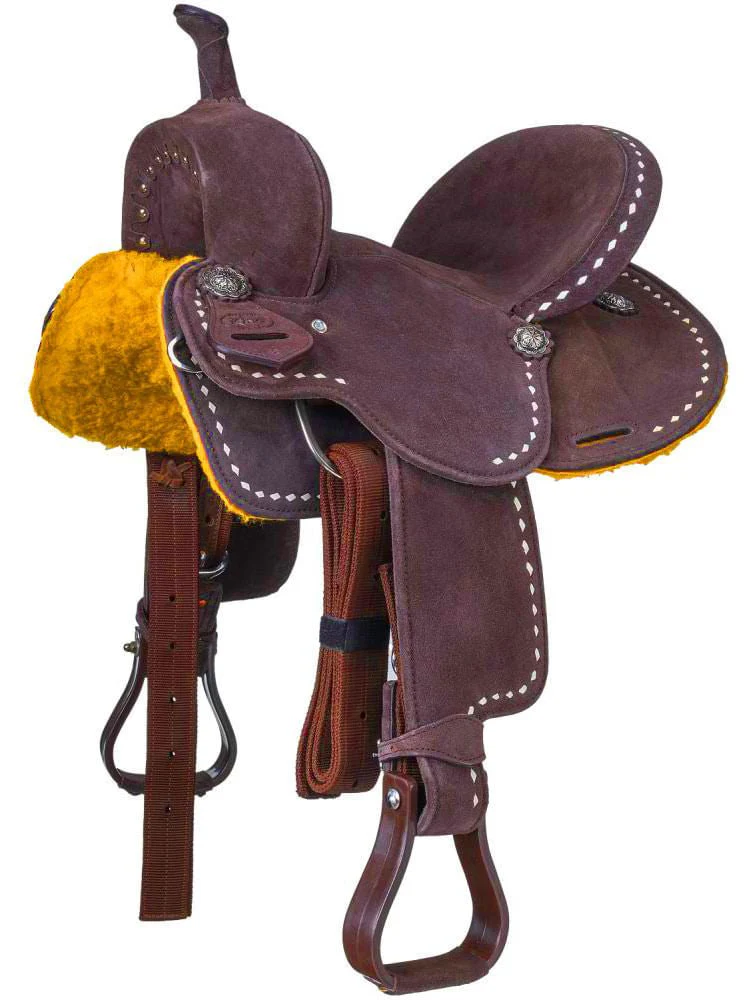 King Series Youth Stratford Suede Barrel Saddle - Image 10
