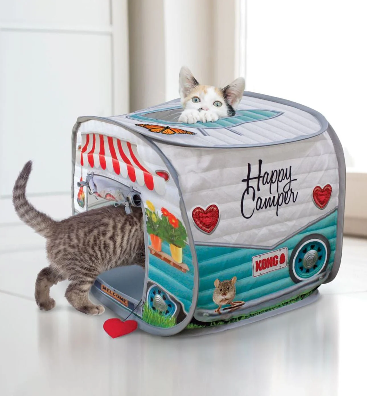 KONG PlaySpaces Pop-Up Camper Toy for Cats - Image 2