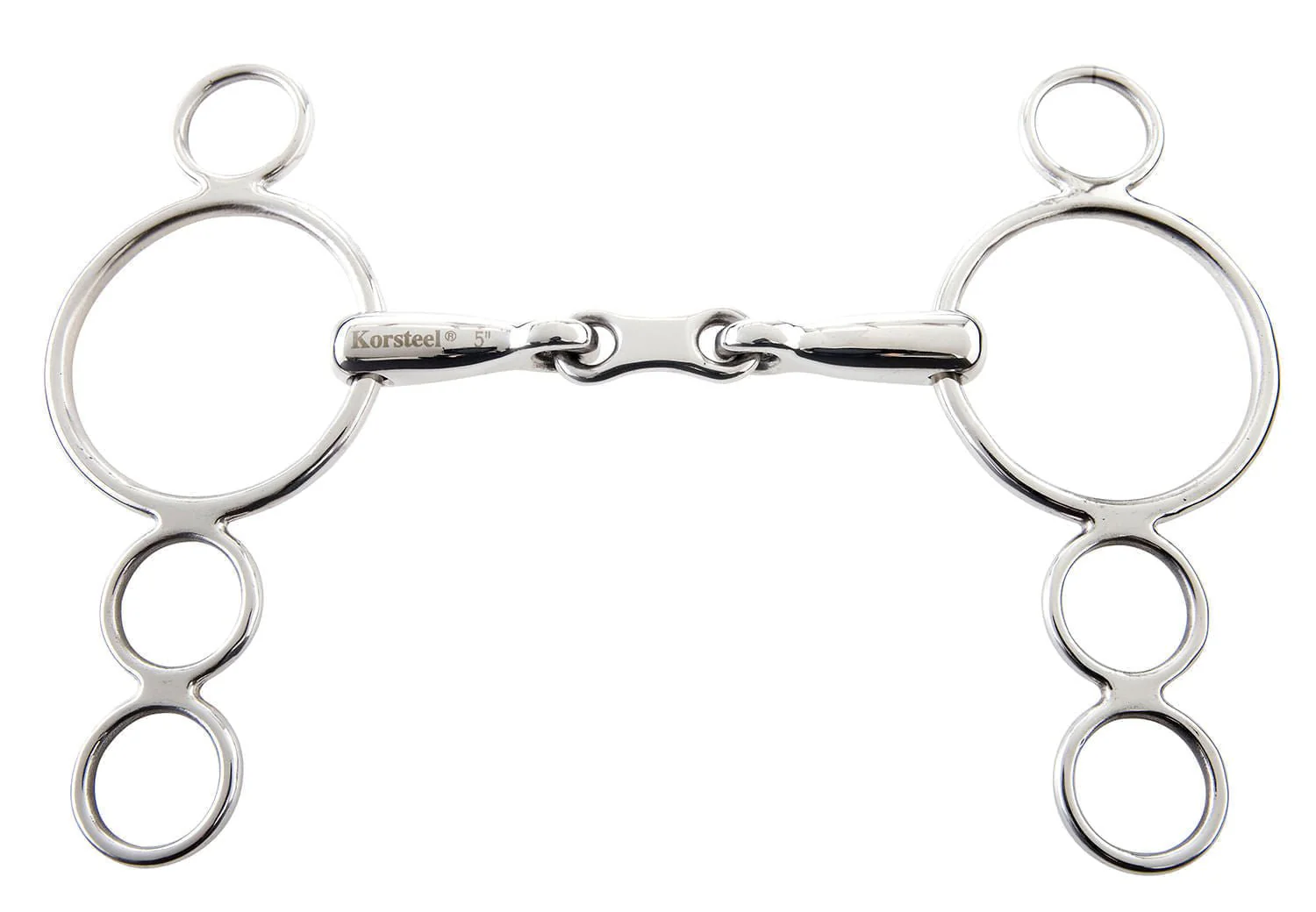 Korsteel French Link 3 Ring Dutch Gag Bit