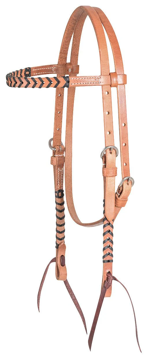 Classic Equine Laced Browband Headstall, Full - Image 2