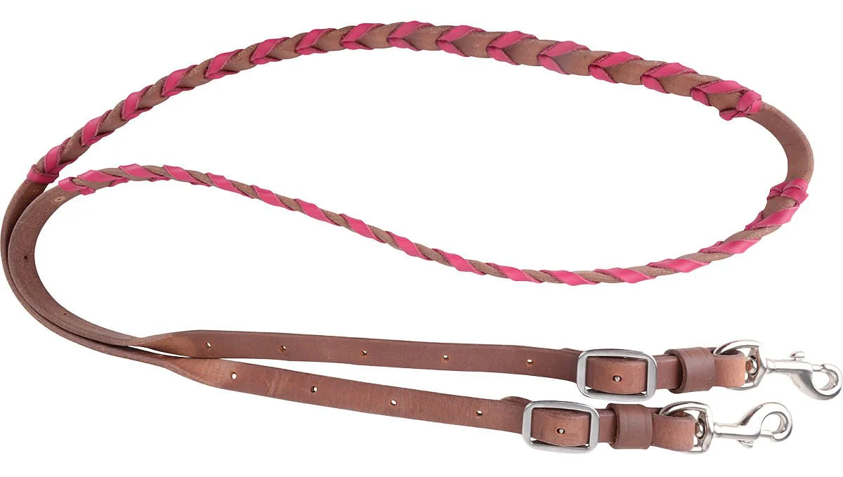 Latigo Leather Laced 5/8" Barrel Reins - Image 3