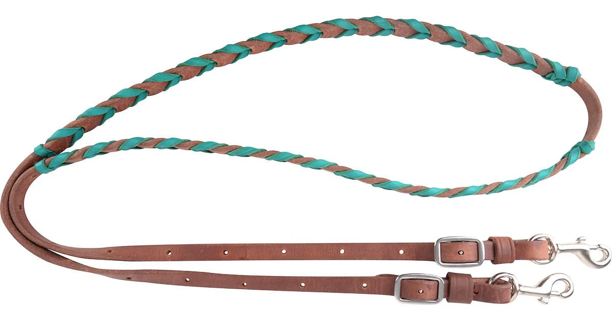 Latigo Leather Laced 5/8" Barrel Reins - Image 5