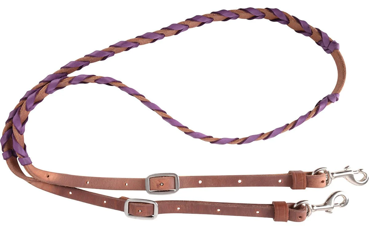 Latigo Leather Laced 5/8" Barrel Reins - Image 7