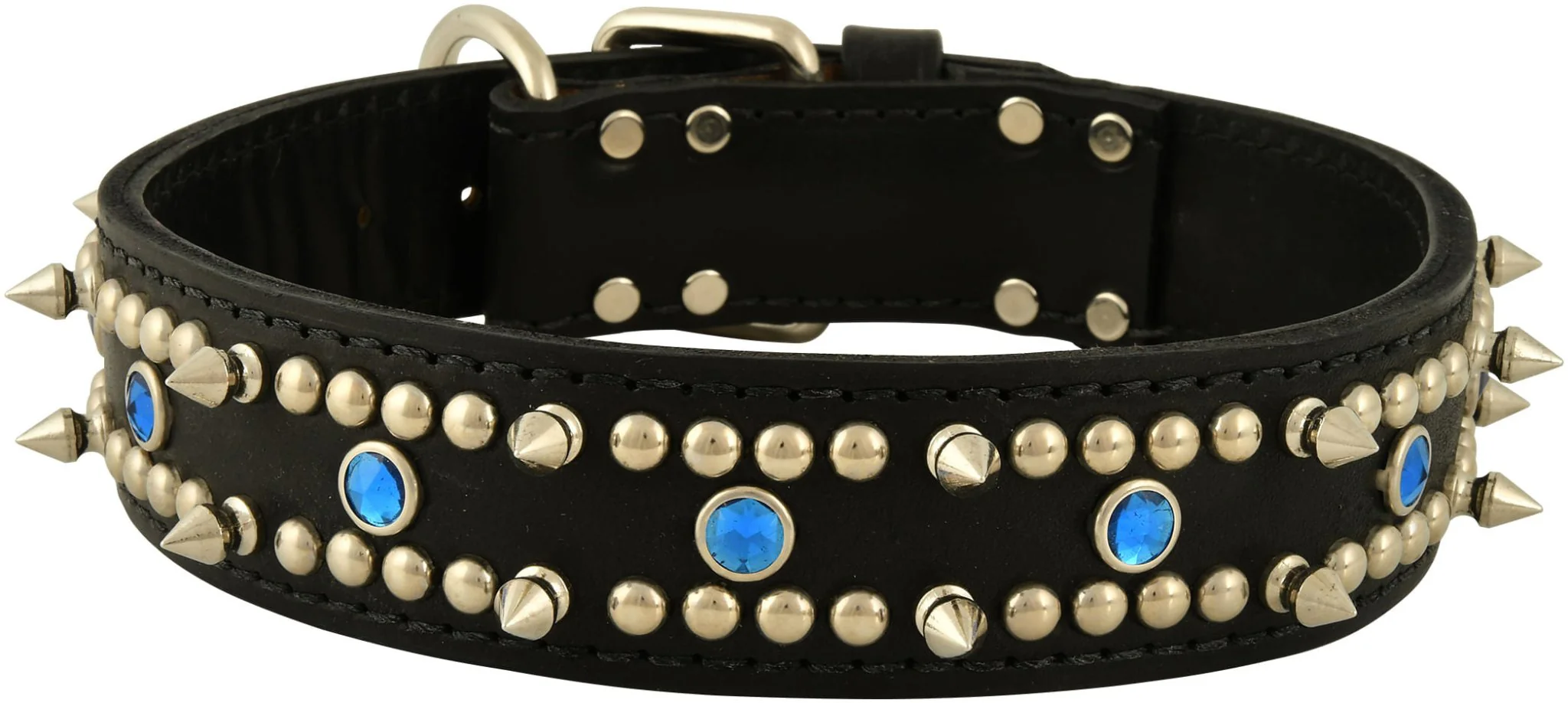 Latigo Protector Spiked, Studded & Jeweled Collar - Image 2
