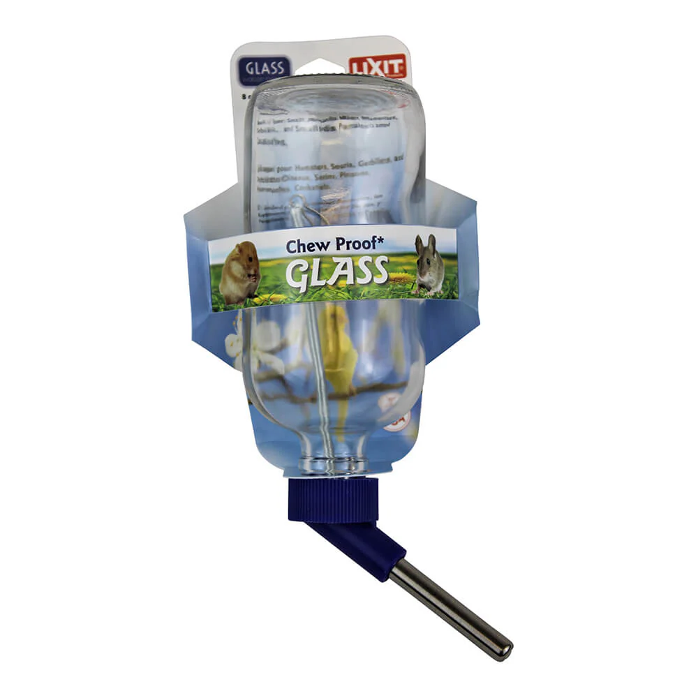 Lixit Glass Chew-Proof Water Bottle with Tube & Cage Mount for Pets - Image 2