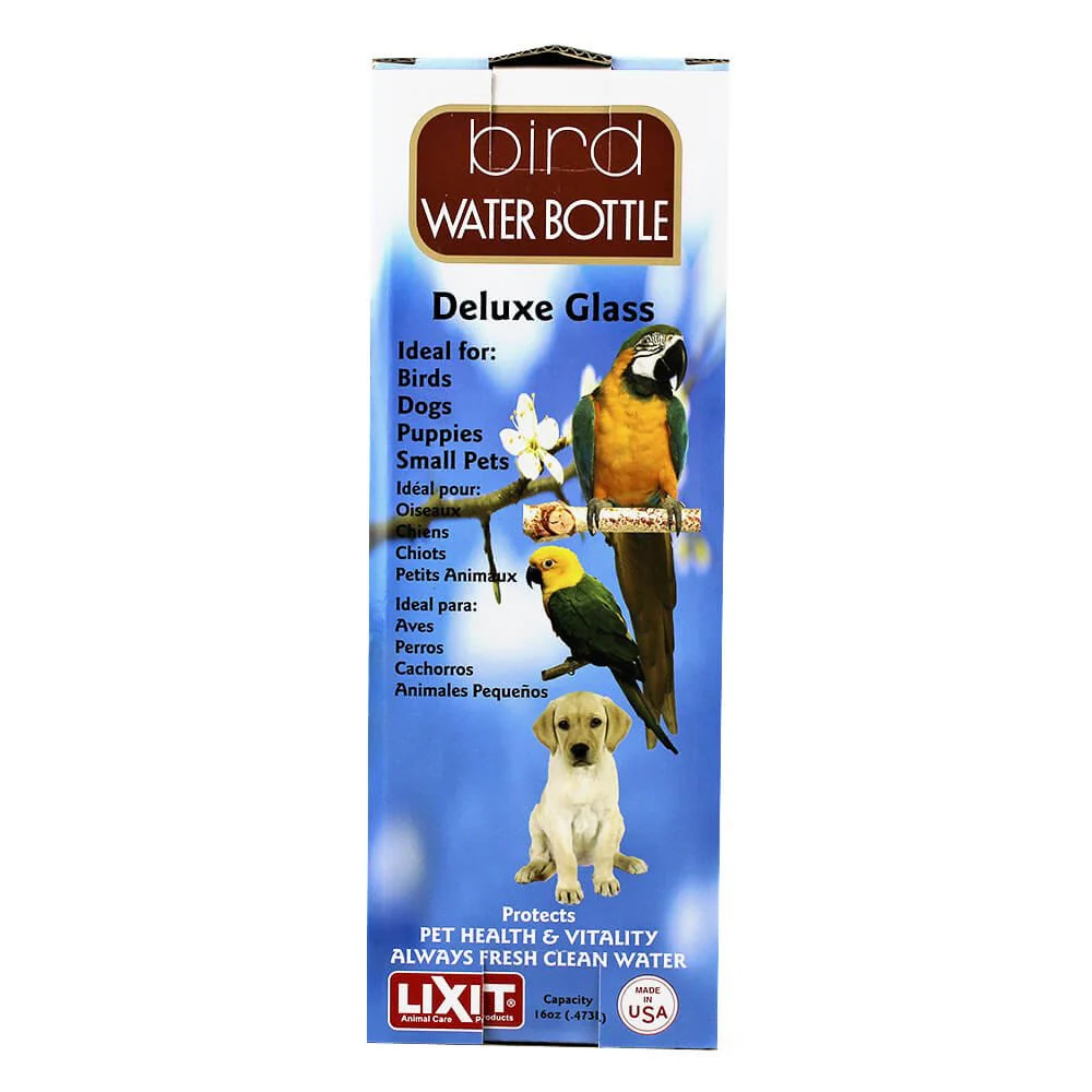 Lixit Glass Chew-Proof Water Bottle with Tube & Cage Mount for Pets - Image 7