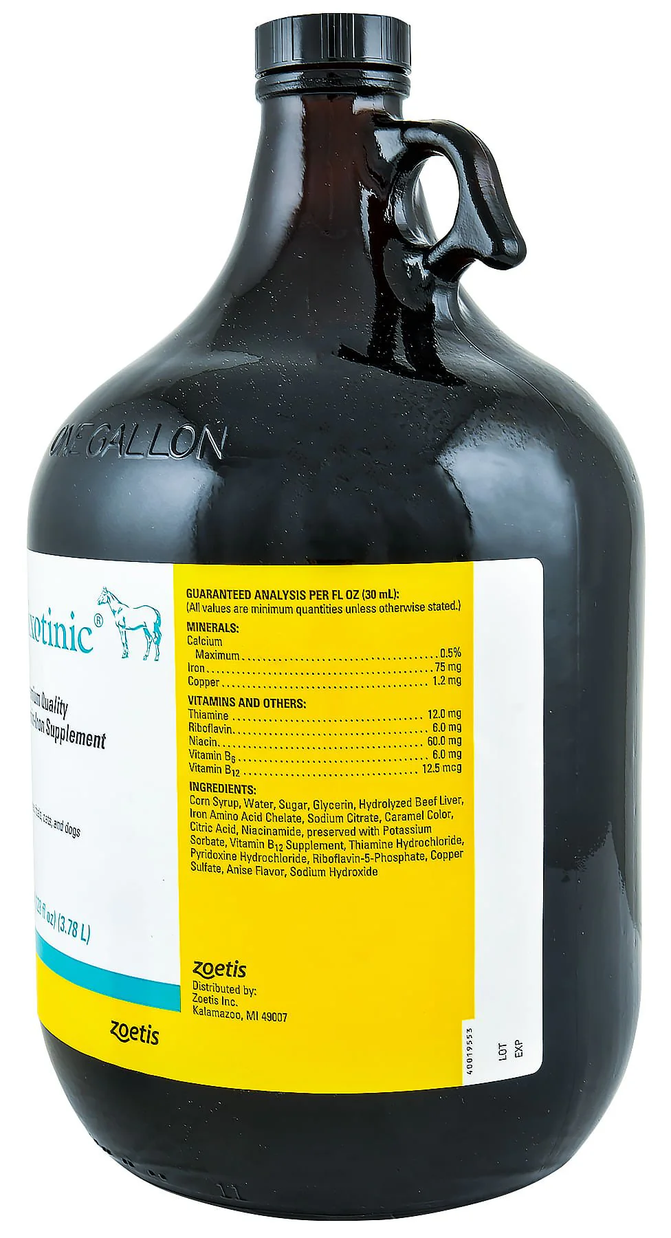 Lixotinic Vitamin Iron Supplement for Horses, Foals, Cats, & Dogs, Gallon (Glass) - Image 3