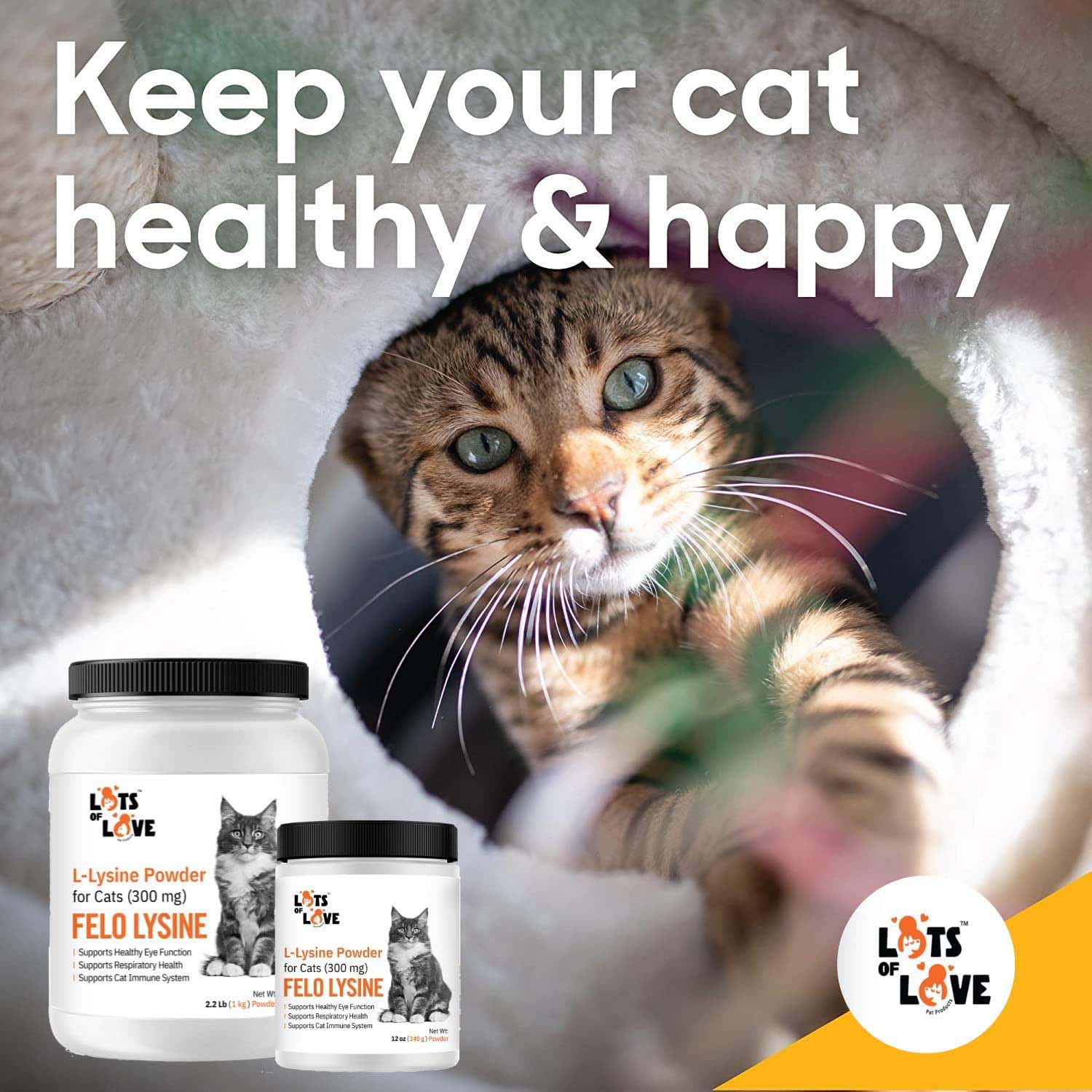 Lots of Love Fel O Lysine Powder for Cats - Image 3
