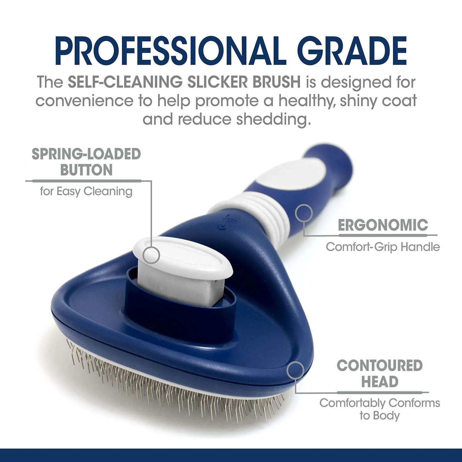 Magic Coat Professional Series Self-Cleaning Slicker Brush - Image 4