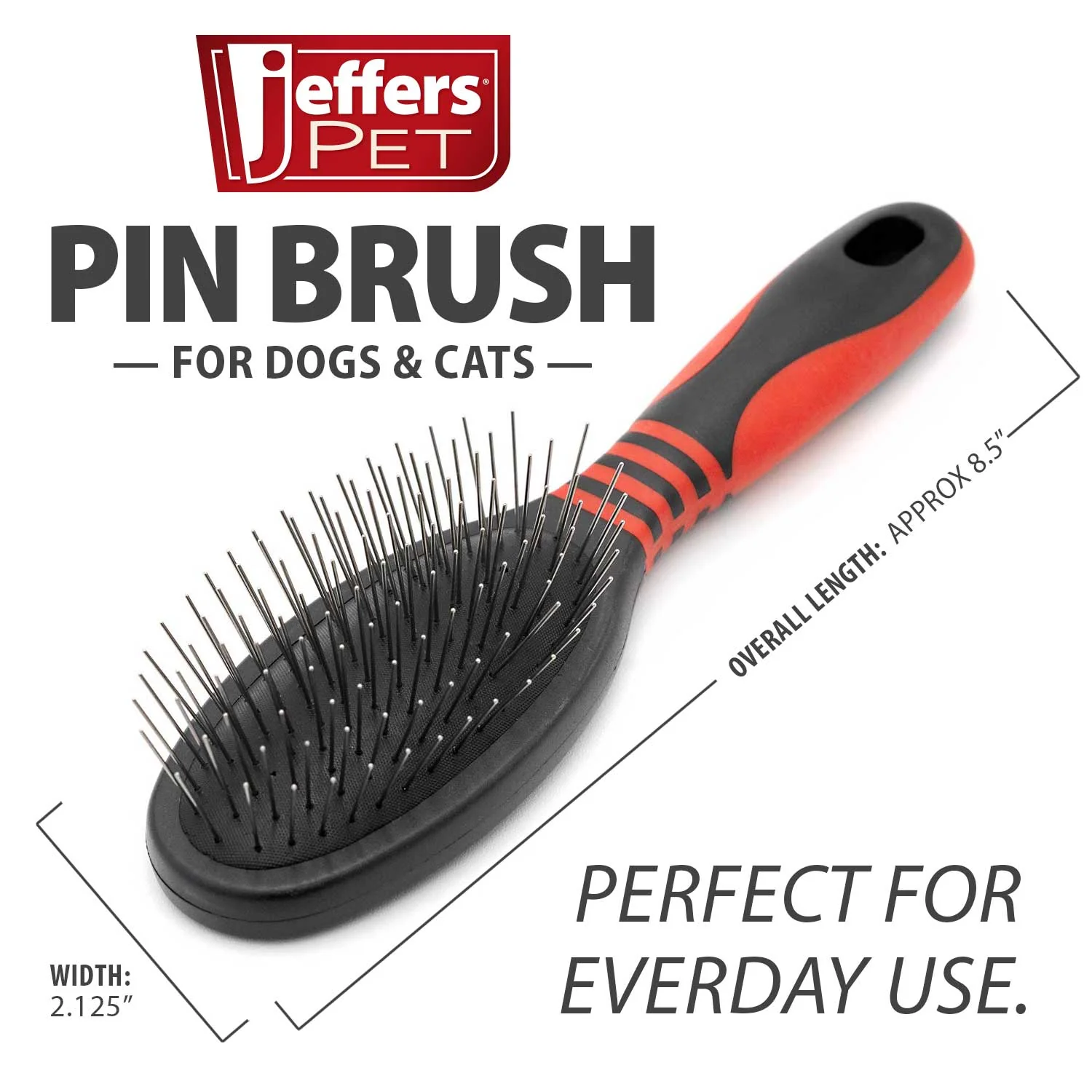 Jeffers Pin Brush for Pet Grooming - Image 2